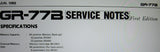 ROLAND GR-77B BASS GUITAR SYNTHESIZER SERVICE NOTES FIRST EDITION INC BLK DIAG SCHEMS PCBS AND PARTS LIST 16 PAGES ENG