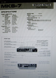 ROLAND MKS-7 SUPER QUARTET SOUND MODULE SERVICE NOTES FIRST EDITION INC BLK DIAGS SCHEMS PCBS AND PARTS LIST 26 PAGES ENG