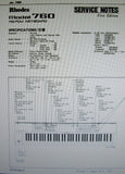 ROLAND MODEL-760 RHODES RS-PCM KEYBOARD SERVICE NOTES FIRST EDITION INC BLK DIAG SCHEMS PCBS AND PARTS LIST 24 PAGES ENG