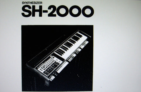 ROLAND SH-2000 SYNTHESIZER SERVICE NOTES INC BLK DIAGS SCHEMS PCBS AND PARTS LIST 40 PAGES ENG