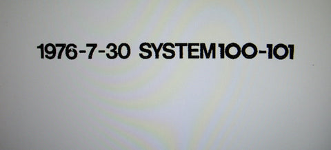 ROLAND SYSTEM 100 MODEL 101 SYNTHESIZER SERVICE NOTES INC BLK DIAG  SCHEMS PCBS AND PARTS LIST 46 PAGES ENG