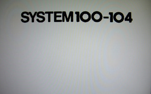 ROLAND SYSTEM 100 MODEL 104 SEQUENCER SERVICE NOTES INC BLK DIAG SCHEMS PCBS AND PARTS LIST 18 PAGES ENG