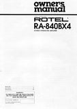 ROTEL RA-840BX4 STEREO INTEGRATED AMPLIFIER OWNER'S MANUAL 7 PAGES ENG