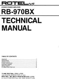 ROTEL RA-970BX STEREO POWER AMPLIFIER TECHNICAL MANUAL INC PCB SCHEM DIAG AND PARTS LIST 9 PAGES ENG