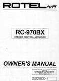 ROTEL RC-970BX STEREO CONTROL AMPLIFIER OWNER'S MANUAL 7 PAGES ENG