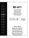 ROTEL RC-971 STEREO CONTROL AMPLIFIER OWNER'S MANUAL 32 PAGES ENG FRANC DEUT ITAL ESP NL