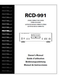 ROTEL RCD-991 STEREO CD PLAYER OWNER'S MANUAL 30 PAGES ENG FRANC DEUT ESP