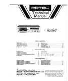 ROTEL RD-560 STEREO CASSETTE DECK TECHNICAL MANUAL INC BLK DIAG PCBS SCHEM DIAG AND PARTS LIST 10 PAGES ENG FRANC DEUT
