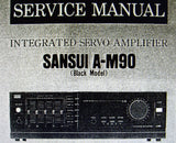 SANSUI A-M90 A-M99 INTEGRATED SERVO STEREO AMP SERVICE MANUAL INC BLK DIAGS SCHEM DIAGS PCBS AND PARTS LIST 14 PAGES ENG