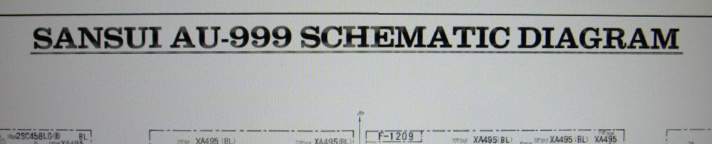 SANSUI AU-999 SOLID STATE STEREO AMP SCHEMATIC DIAGRAM 1 PAGE ENG