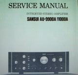 SANSUI AU-11000A AU-9900A INTEGRATED STEREO AMP SERVICE MANUAL INC BLK DIAG SCHEMS PCBS AND PARTS LIST 19 PAGES ENG