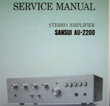 SANSUI AU-2200 STEREO AMP SERVICE MANUAL INC TRSHOOT GUIDE BLK DIAG SCHEM DIAG PCBS AND PARTS LIST 12 PAGES ENG