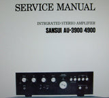 SANSUI AU-3900 AU-4900 INTEGRATED STEREO AMP SERVICE MANUAL INC TRSHOOT GUIDE BLK DIAG SCHEMS PCBS AND PARTS LIST 16 PAGES ENG
