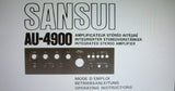 SANSUI AU-4900 INTEGRATED STEREO AMP OPERATING INSTRUCTIONS INC CONN DIAGS 43 PAGES ENG FRANC DEUT