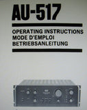 SANSUI AU-517 INTEGRATED STEREO AMP OPERATING INSTRUCTIONS INC CONN DIAGS 31 PAGES ENG