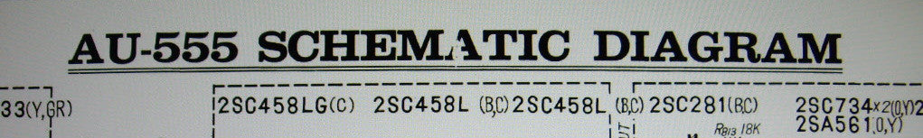 SANSUI AU-555 SOLID STATE STEREO AMP SCHEMATIC DIAGRAM 1 PAGE ENG