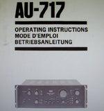 SANSUI AU-717 INTEGRATED STEREO AMP OPERATING INSTRUCTIONS INC CONN DIAGS 58 PAGES ENG FRANC DEUT