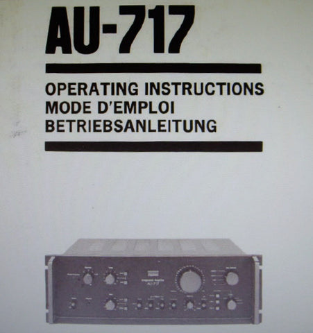 SANSUI AU-717 INTEGRATED STEREO AMP OPERATING INSTRUCTIONS INC CONN DIAGS 58 PAGES ENG FRANC DEUT