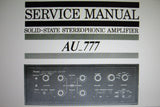 SANSUI AU-777 SOLID STATE STEREOPHONIC CONTROL AMP SERVICE MANUAL INC TRSHOOT GUIDE BLK DIAG SCHEM DIAG PCBS AND PARTS LIST 26 PAGES ENG