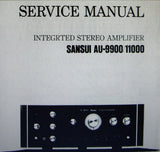 SANSUI AU-9900 AU-11000 INTEGRATED STEREO AMP SERVICE MANUAL INC TRSHOOT GUIDE BLK DIAGS SCHEMS PCBS AND PARTS LIST 24 PAGES ENG