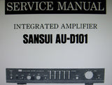 SANSUI AU-D101 INTEGRATED STEREO AMP SERVICE MANUAL INC BLK DIAG SCHEM DIAG PCBS AND PARTS LIST 8 PAGES ENG
