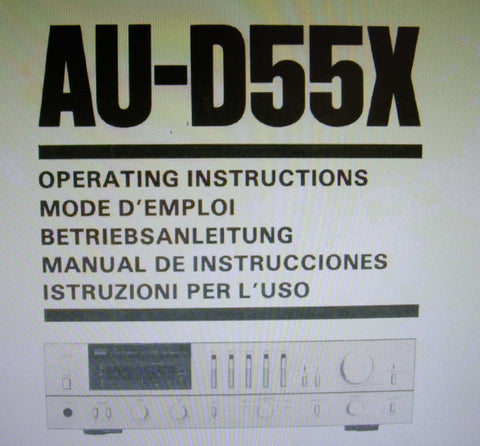 SANSUI AU-D55X INTEGRATED STEREO AMP OPERATING INSTRUCTIONS INC CONN DIAGS 32 PAGES ENG DEUT FRANC ESP ITAL