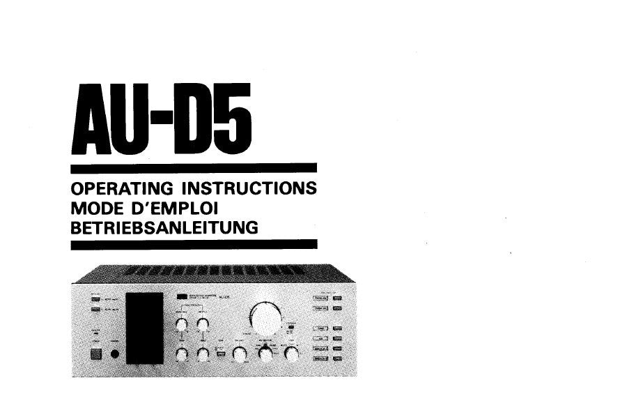 SANSUI AU-D5 INTEGRATED STEREO AMP LINEAR AND DD DC OPERATING INSTRUCTIONS INC CONN DIAGS 16 PAGES ENG FRANC DEUT