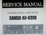 SANSUI AU-G30X INTEGRATED STEREO AMP SERVICE MANUAL INC BLK DIAG SCHEM DIAG PCBS AND PARTS LIST 14 PAGES ENG