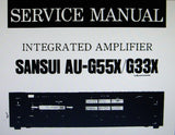 SANSUI AU-G33X AU-G55X INTEGRATED STEREO AMP SERVICE MANUAL INC BLK DIAG SCHEMS PCBS AND PARTS LIST 15 PAGES ENG