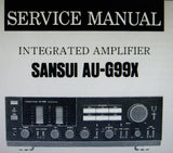 SANSUI AU-G99X INTEGRATED STEREO AMP SERVICE MANUAL INC BLK DIAG SCHEMS PCBS AND PARTS LIST 16 PAGES ENG