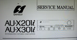 SANSUI AU-X201i AU-X301i INTEGRATED STEREO AMP SERVICE MANUAL INC BLK DIAG SCHEMS PCBS AND PARTS LIST 12 PAGES ENG