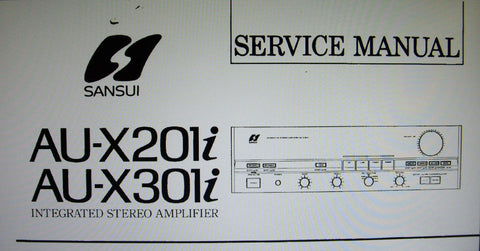 SANSUI AU-X201i AU-X301i INTEGRATED STEREO AMP SERVICE MANUAL INC BLK DIAG SCHEMS PCBS AND PARTS LIST 12 PAGES ENG