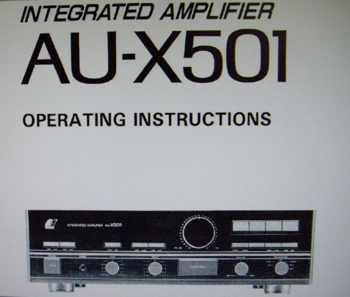 SANSUI AU-X501 INTEGRATED STEREO AMP OPERATING INSTRUCTIONS INC CONN DIAGS 8 PAGES ENG