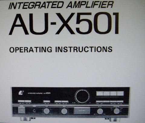 SANSUI AU-X501 INTEGRATED STEREO AMP OPERATING INSTRUCTIONS INC CONN DIAGS 8 PAGES ENG
