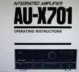 SANSUI AU-X701 INTEGRATED STEREO AMP OPERATING INSTRUCTIONS INC CONN DIAGS 13 PAGES ENG