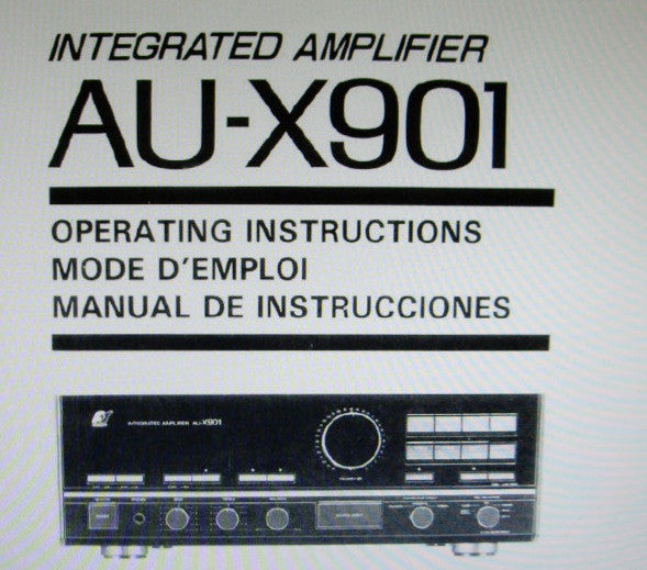 SANSUI AU-X901 INTEGRATED STEREO AMP MANUAL DE INSTRUCCIONES 10 PAGES ESP