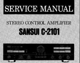 SANSUI C-2101 STEREO CONTROL AMP SERVICE MANUAL INC BLK DIAGS SCHEMS PCBS AND PARTS LIST 12 PAGES ENG