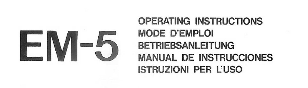 SANSUI EM-5 UNIDIRECTIONAL MICROPHONE OPERATING INSTRUCTIONS 5 PAGES ENG FRANC DEUT ESP ITAL