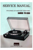 SANSUI FR-1080 STEREO TWO SPEED AUTO RETURN TURNTABLE SERVICE MANUAL INC PARTS LIST 8 PAGES ENG