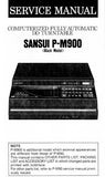 SANSUI P-M90 P-M900 COMPUTERIZED FULLY AUTOMATIC DIRECT DRIVE TURNTABLE SERVICE MANUAL INC BLK DIAGS WIRING DIAG SCHEMS PCBS AND PARTS LIST 30 PAGES ENG
