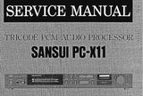 SANSUI PC-X11 TRICODE PCM AUDIO PROCESSOR SERVICE MANUAL INC BLK DIAGS SCHEMS PCBS AND PARTS LIST 22 PAGES ENG