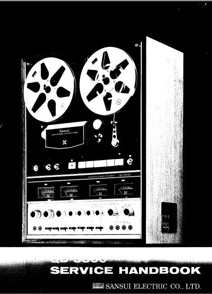 SANSUI QD-5500 4 CHANNEL 2 CHANNEL RECORD PLAYBACK STEREO REEL TO REEL TAPE DECK SERVICE HANDBOOK INC TRSHOOT GUIDE BLK DIAG WIRING DIAGS LEVEL DIAGS SCHEMS PCBS AND PARTS LIST 70 PAGES ENG