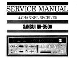 SANSUI QR-6500 4 CHANNEL RECEIVER SERVICE MANUAL INC TRSHOOT GUIDE SCHEMS PCBS AND PARTS LIST 32 PAGES ENG