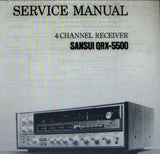SANSUI QRX-5500 4 CHANNEL RECEIVER SERVICE MANUAL INC TRSHOOT GUIDE BLK DIAG SCHEMS PCBS AND PARTS LIST 50 PAGES ENG