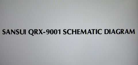 SANSUI QRX-9001 4 CHANNEL RECEIVER  SCHEMATIC DIAGRAMS 6 PAGES ENGLISH