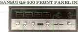 SANSUI QS-500 4 CHANNEL REAR AMP QUICK START GUIDE INC CONN DIAG 2 PAGES ENG