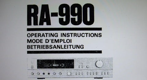 SANSUI RA-990 REVERB AMP OPERATING INSTRUCTIONS INC CONN DIAG 12 PAGES ENG FRANC DEUT