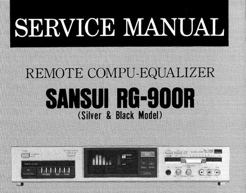 SANSUI RG-900R REMOTE STEREO COMPU EQUALIZER SERVICE MANUAL INC BLK DIAGS SCHEMS PCBS PARTS LIST 20 PAGES ENG