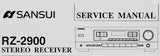 SANSUI RZ-2900 STEREO RECEIVER SERVICE MANUAL INC BLK DIAGS SCHEMS PCBS AND PARTS LIST 19 PAGES ENG