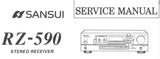 SANSUI RZ-590 AM FM STEREO RECEIVER SERVICE MANUAL INC BLK DIAGS SCHEMS PCBS AND PARTS LIST 20 PAGES ENG